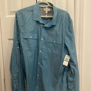 Calvin Klein Light Blue Textured Shirt